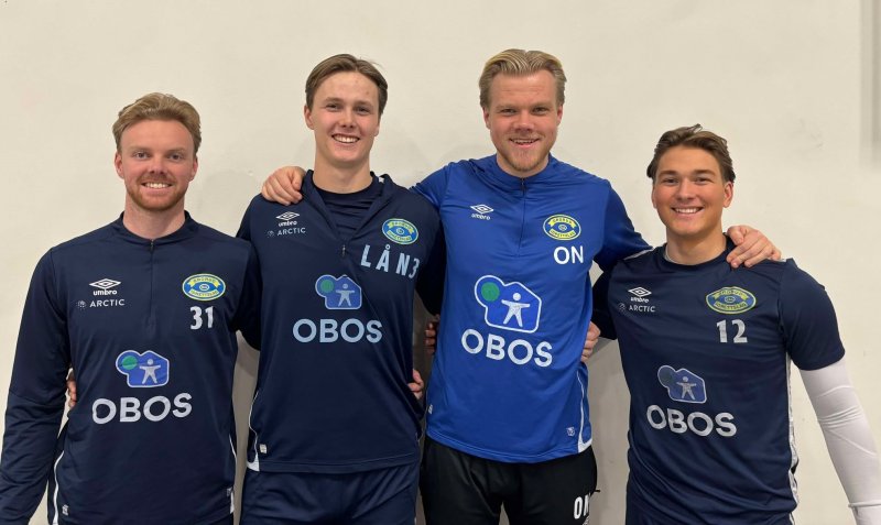 Keeperteamet 2025. Fra venstre Lars, Emil, Oddbjørn og Noah